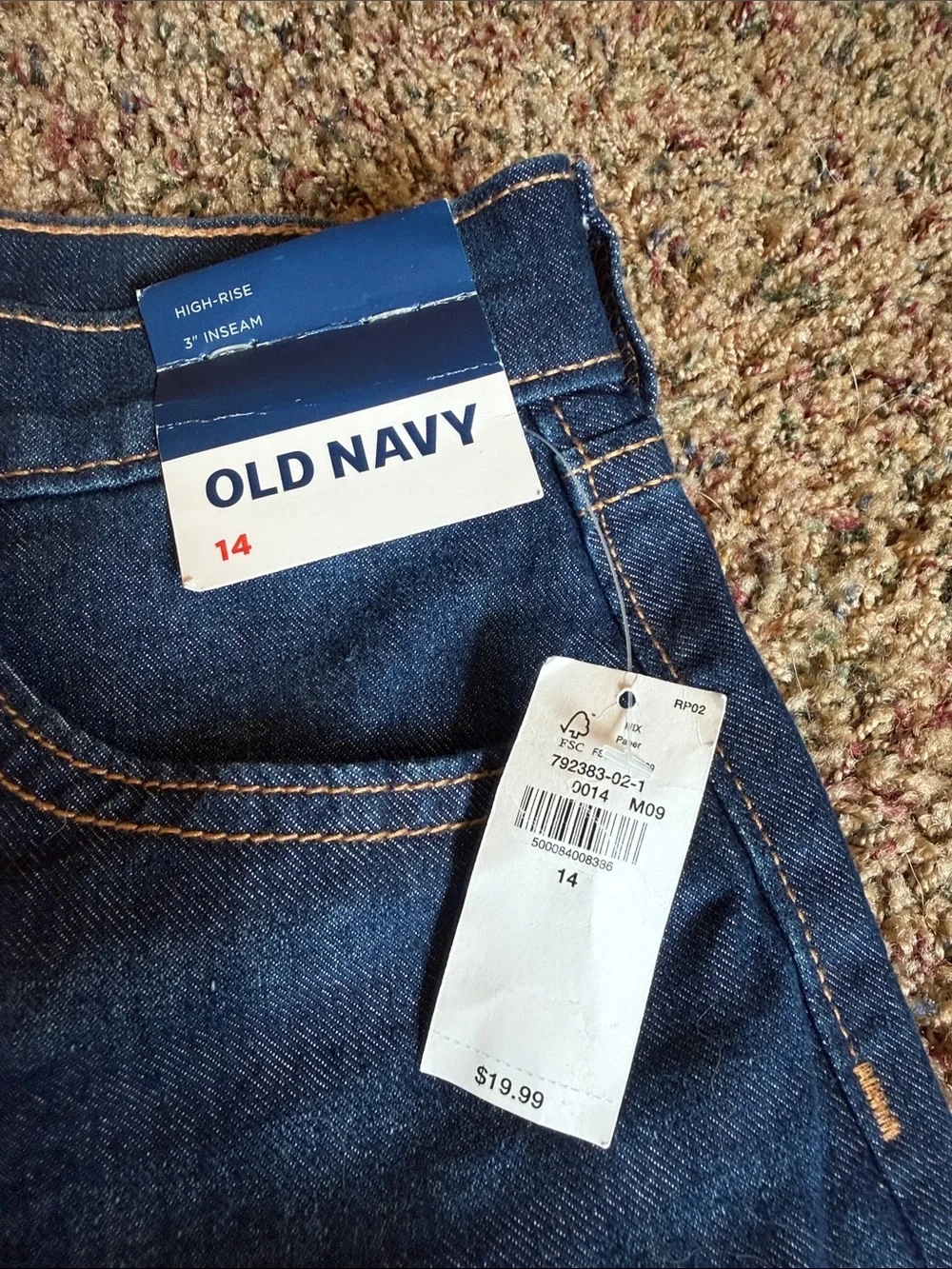 Old Navy Girls Dark Blue Denim Cutoff Shorts
